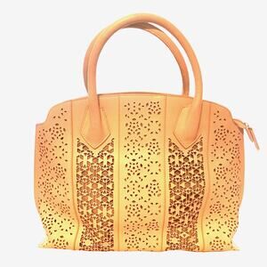 DANIELLE NICOLE PERFORATED FAUX LEATHER TOTE PINK BLUSH SPRINGTIME